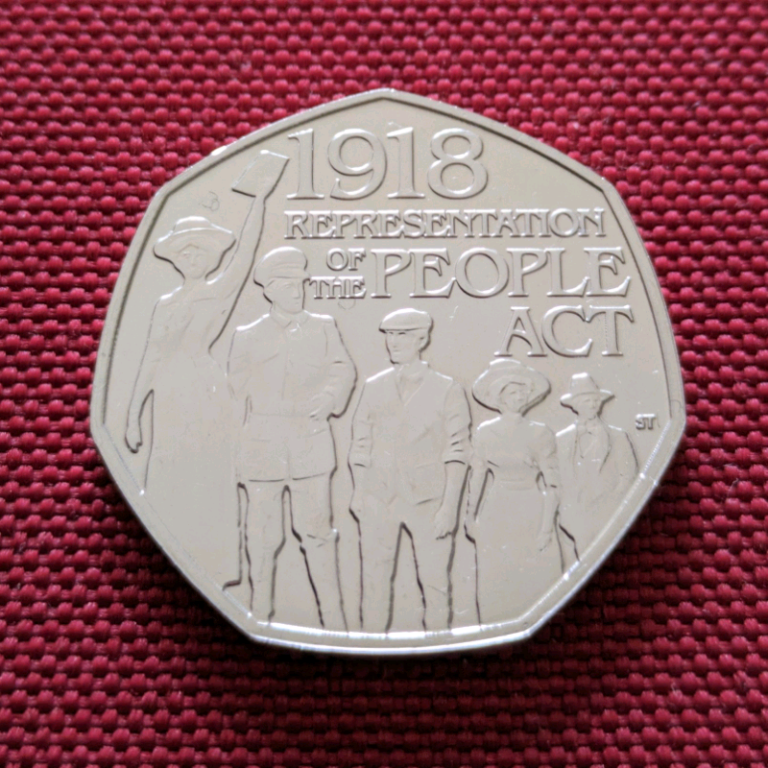 50p 2018 - UNCIRCULATED Representation of the People Act coin
