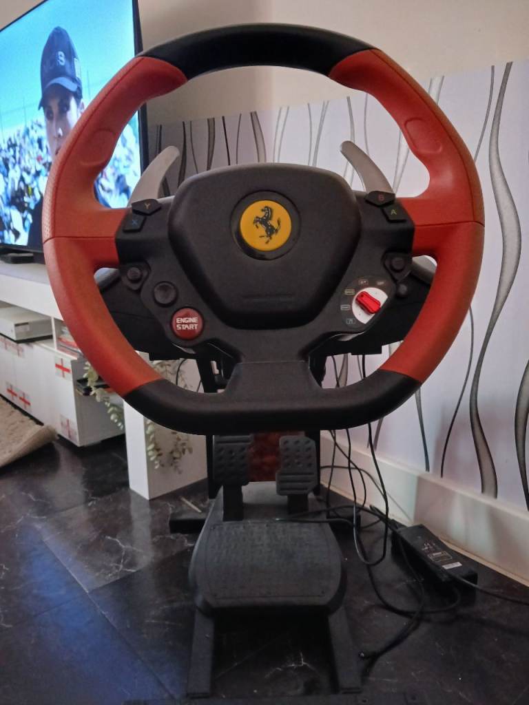 Steering wheel and pedals 