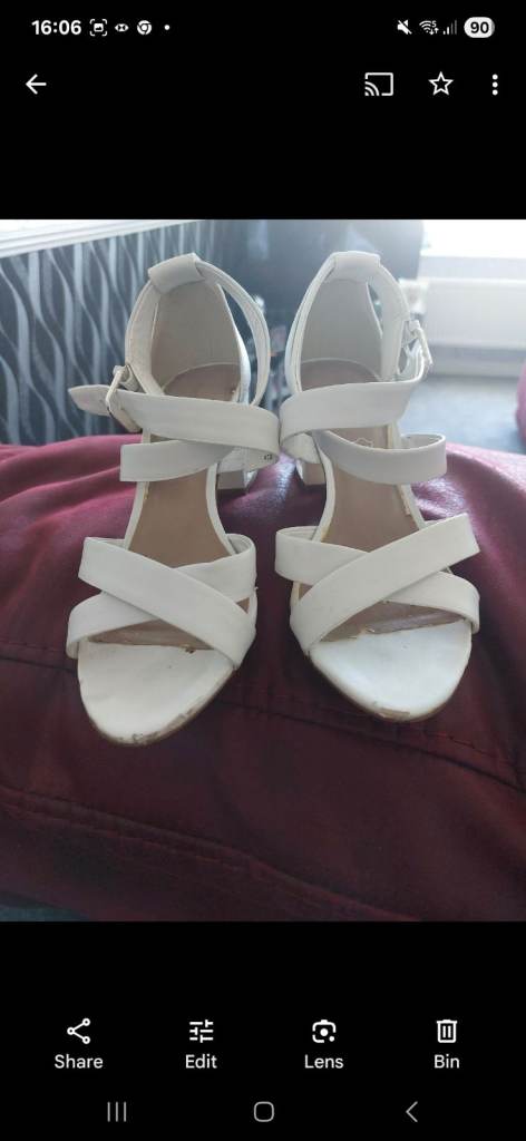 White sandals