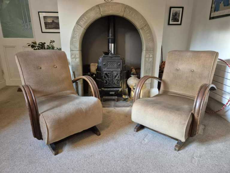 Pair of Art deco rockers