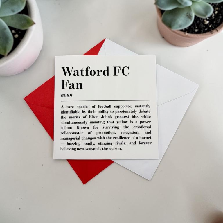 Watford FC Fan Definition Greeting Card | Football Fan | Football |