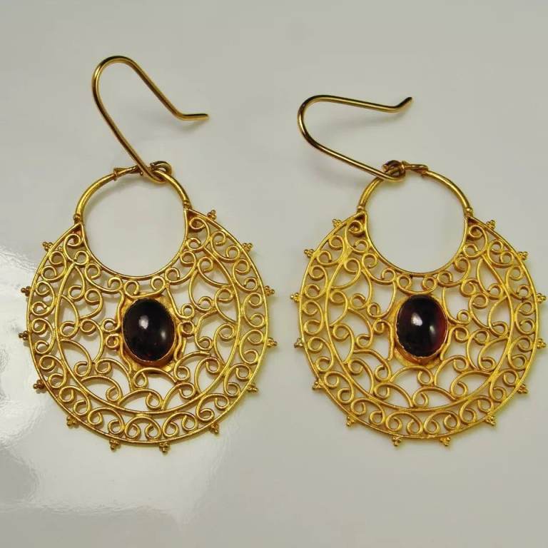 Byzantine Earrings 22K Gold Byzantine Jewelry 6th C AD Medieval Pre Georgian
