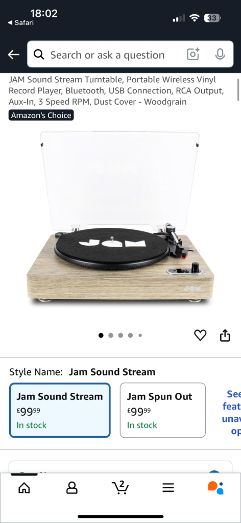 Record Player w Bluetooth 