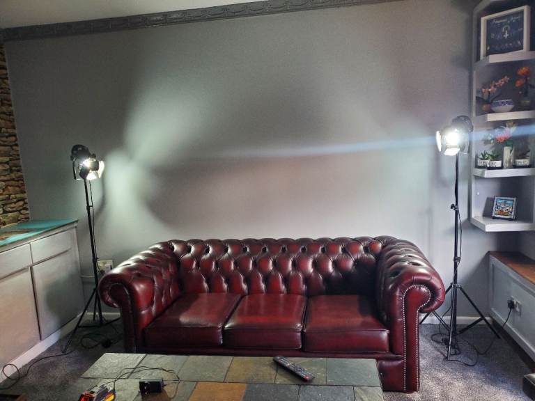 Pair of photography lights with tripods 