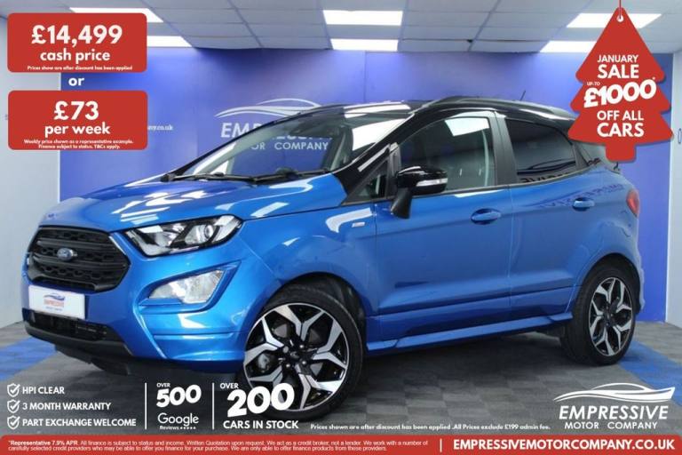 2022 22 FORD ECOSPORT 1.0T ECOBOOST GPF ST-LINE SUV 5DR PETROL MANUAL EURO 6 (S/