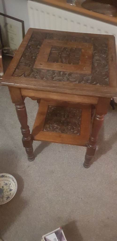 image for Beutifull carved wood stand 