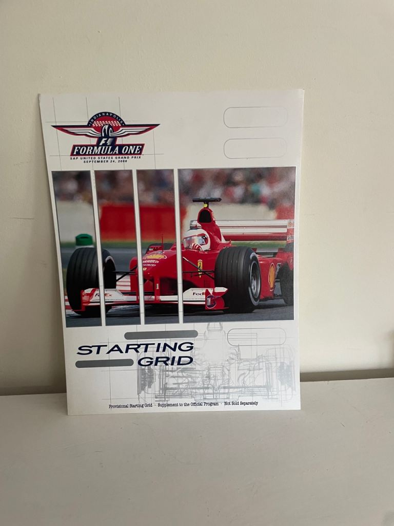 Formula One 2000 USA Grand Prix Program