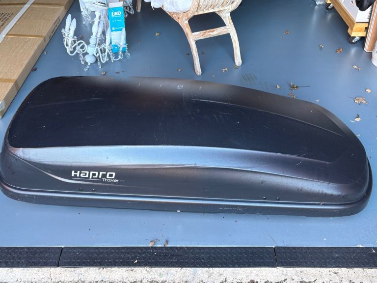 Hapro 5.6 roof box and LandRover roof bars