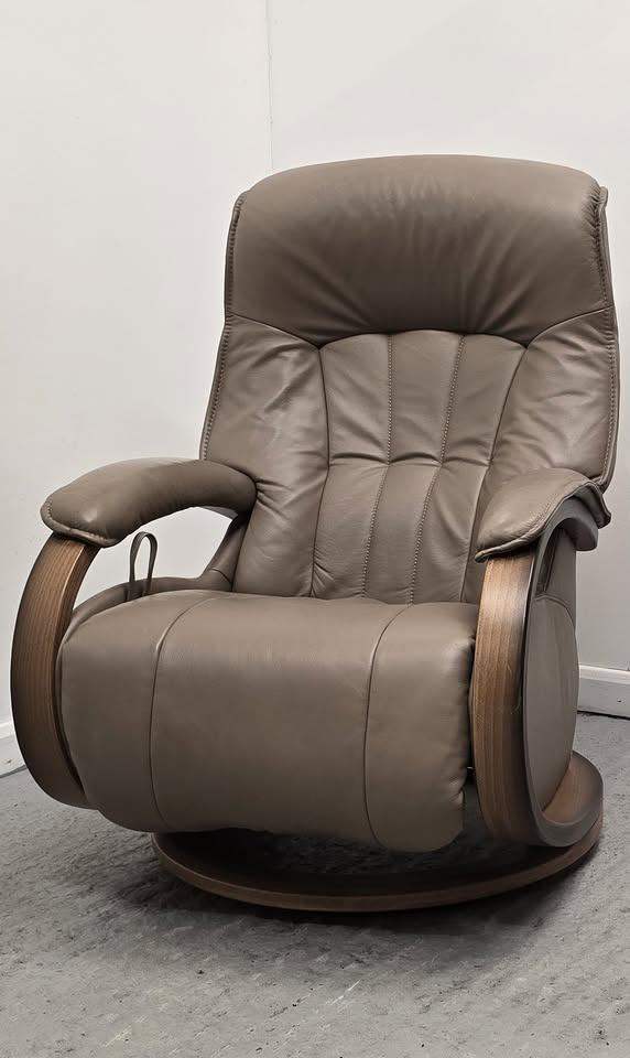 Himolla Rhine Swivel Recliner Leather Chair with Integral Footrest 2103252