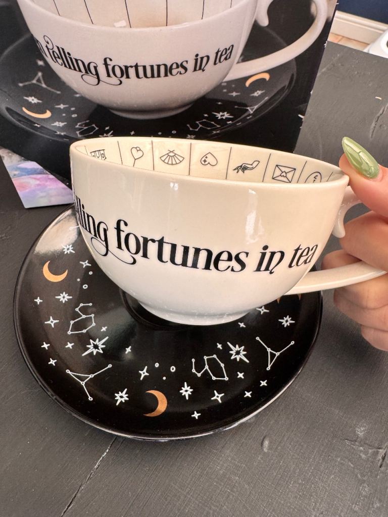 Fortune Telling Ceramic Teacup and Saucer Set - New in Box
