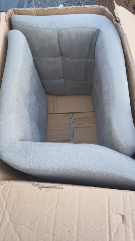 Ex-display 2x grey fabric bar stools.. can deliver