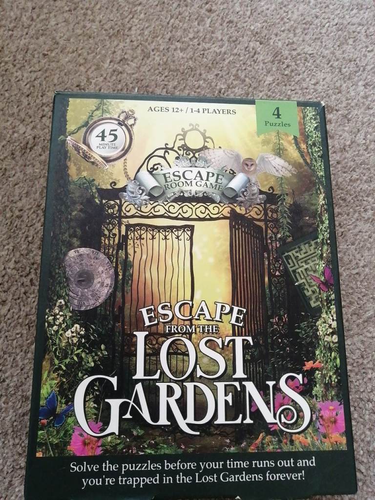 Escape Room Game: Lost Gardens - Complete, Good Condition