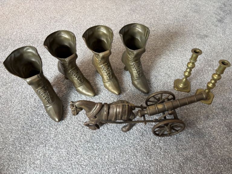 Vintage brass ornament collection
