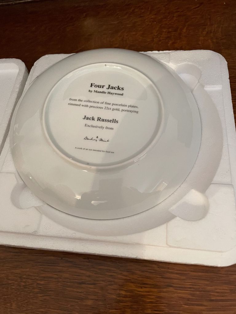 Four Jacks by Mandie Haywood commemorative plate