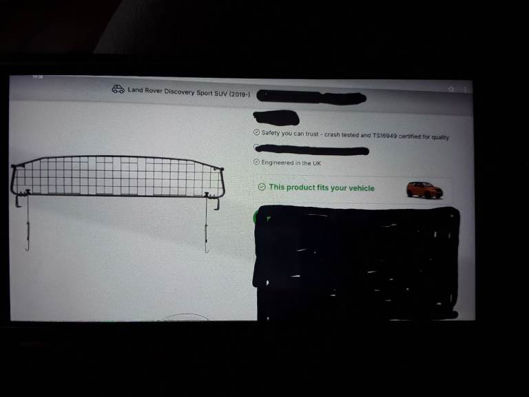 Travall dog guard for Landrover discory sport 2019 onwards