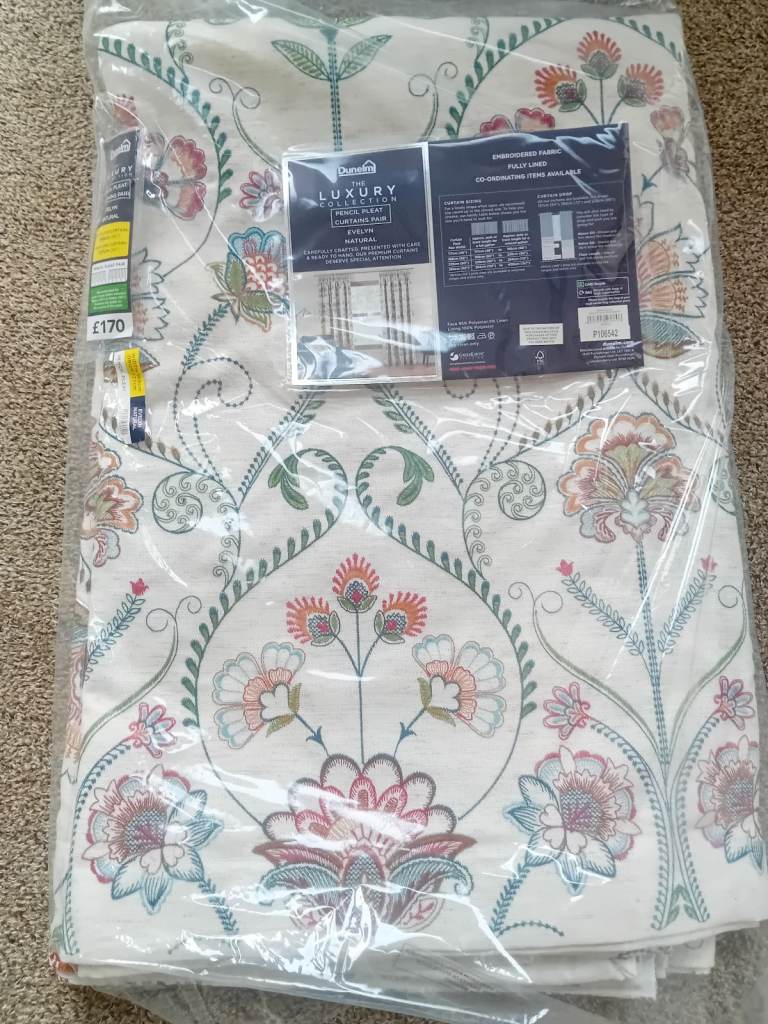 New curtains Dunelm  Evelyn Natural Width168 Drop 137