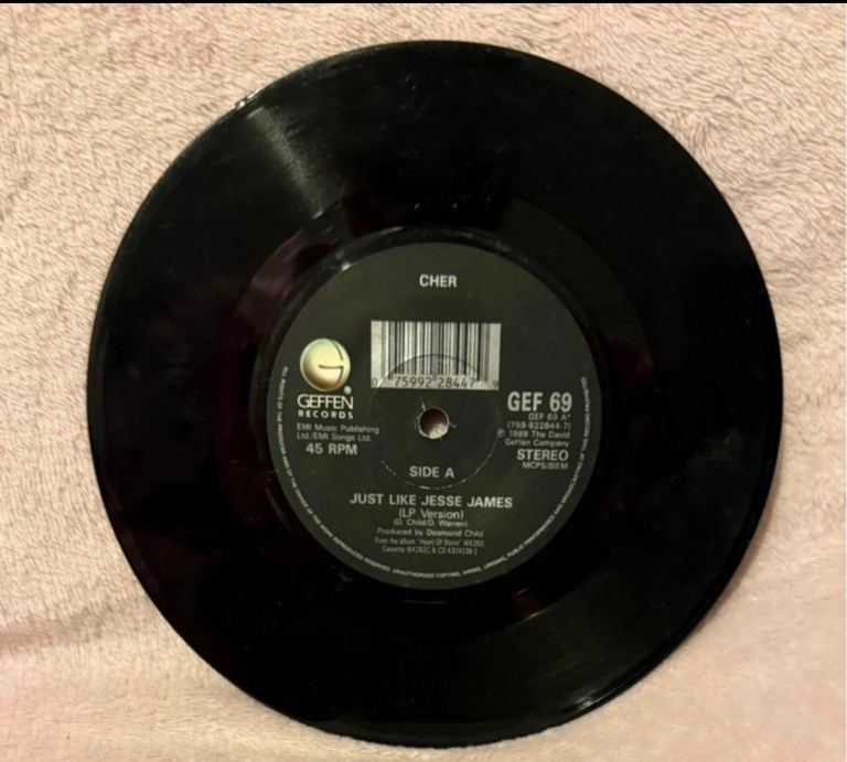 Cher 7" Vinyl Single 'Just Like Jesse James' - Good Condition