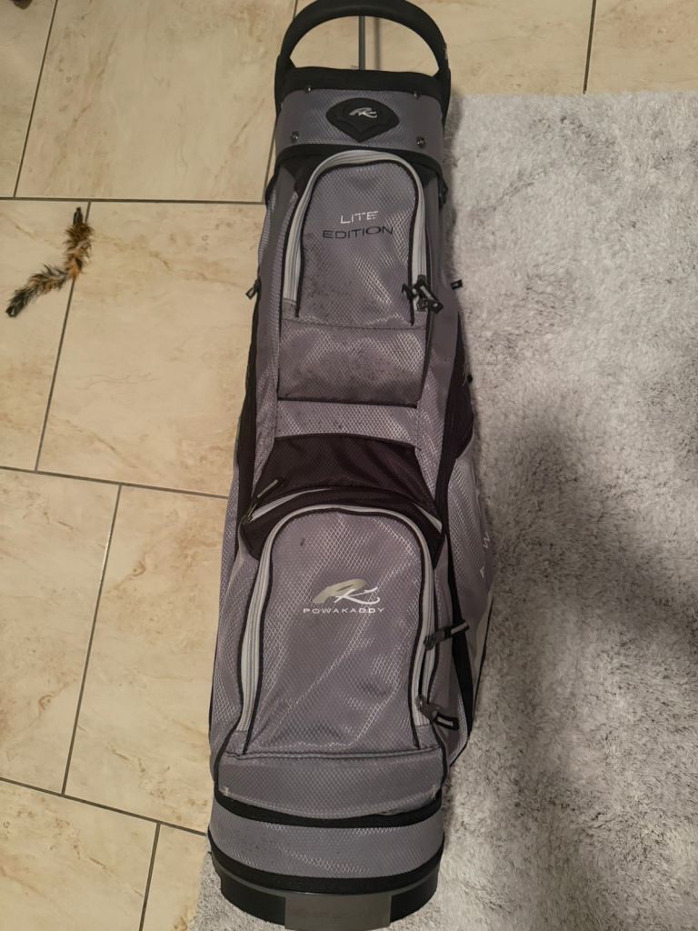 Powakaddy Lite Edition Cart Bag / 14-Way Divider / Grey, Black