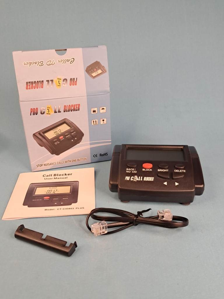 Brand new Pro Call Blocker" device, designed to stop nuisance calls on landline phones. 