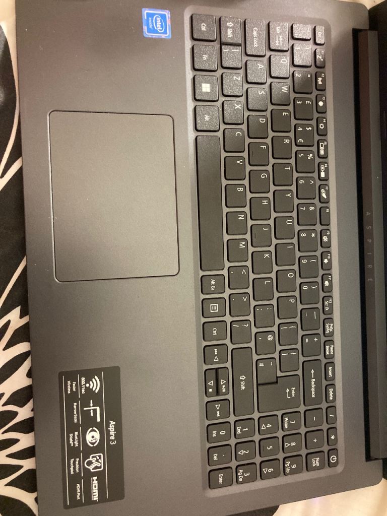 Acer Aspire 3 Laptop - Intel Processor, Black