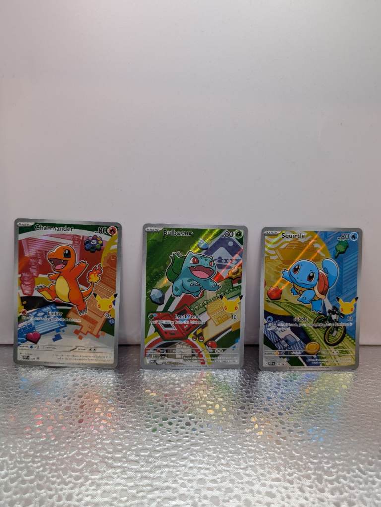 Pokémon Celebrations Cards - Charmander, Bulbasaur, Squirtle Bundle