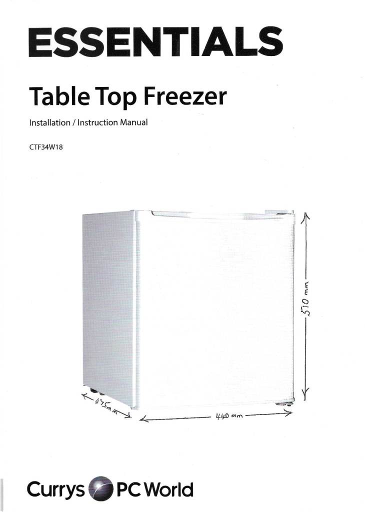 Essentials Table Top Freezer CTF34W18 - White