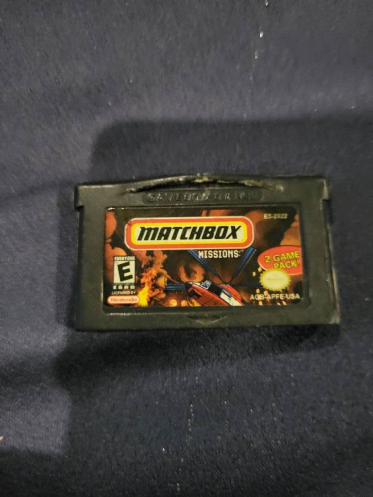 Game Boy Advance game cartridge for Matchbox Missions: Air, Land and Sea Rescue/Emergency Response.
