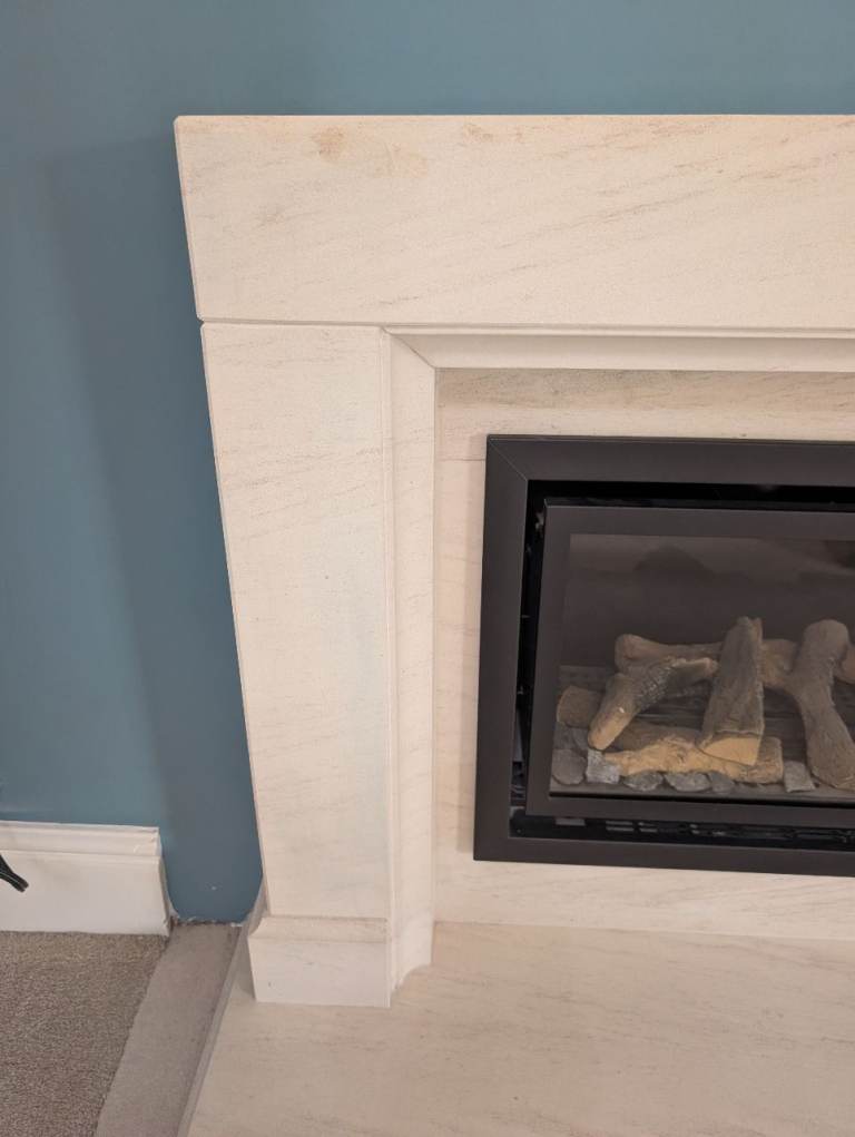 Valor Inspire Collection Stone Fireplace Surround and Inset Gas Fire