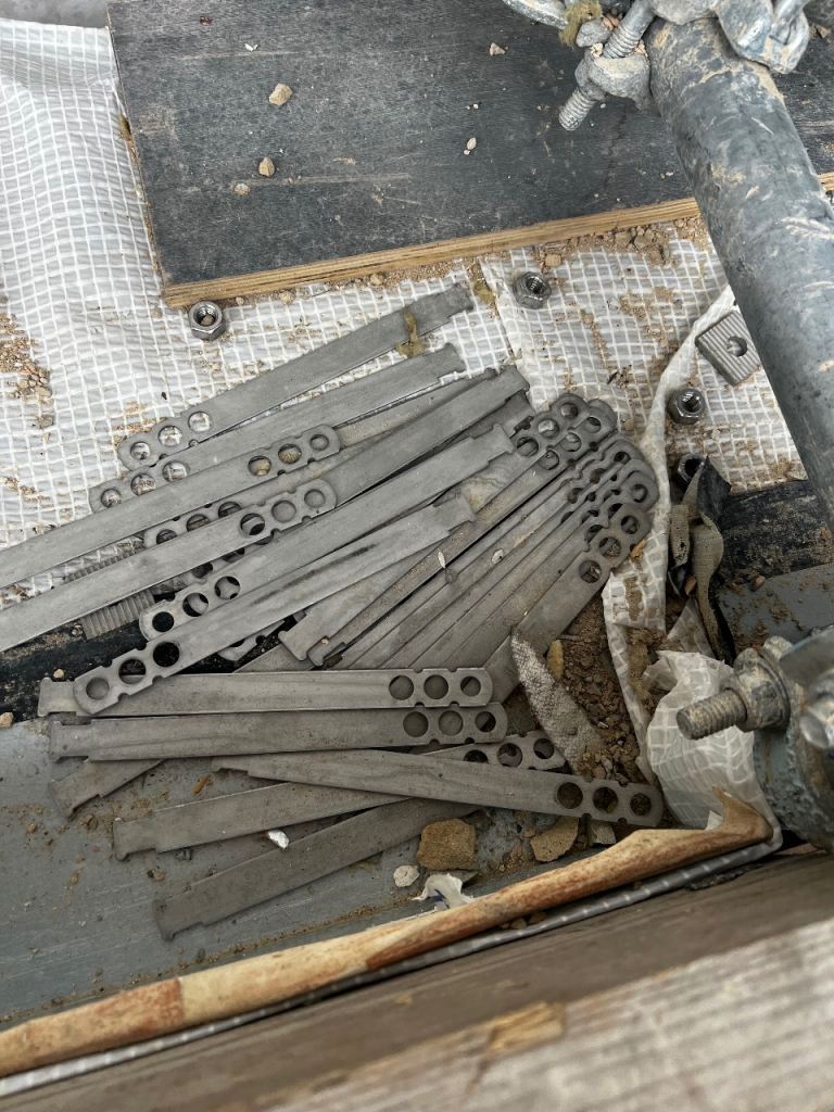 Metal Straps with Holes - Good Condition