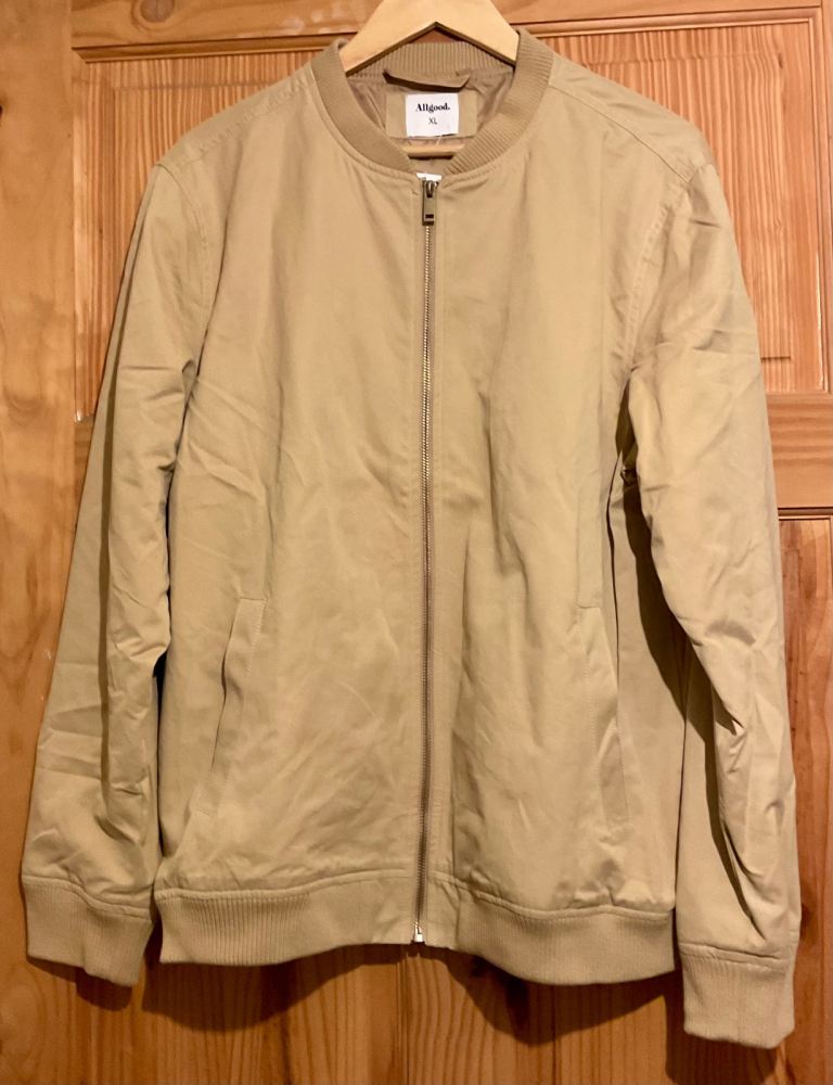 Mens Beige Allgood Casual Woven Bomber Jacket  - Size XL ~ From Big W, Australia