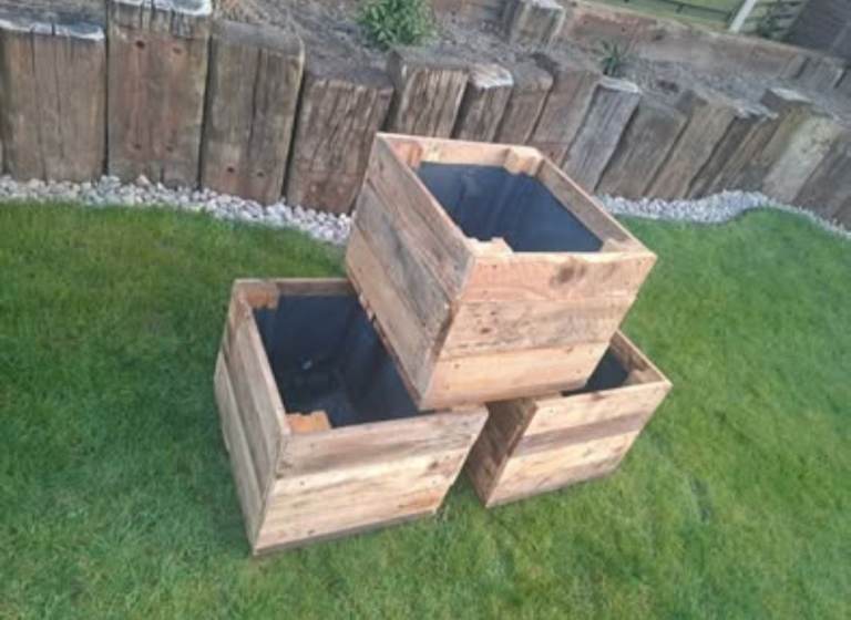 Rustic Medium Wooden Garden Planters (Ipswich/Stowmarket)