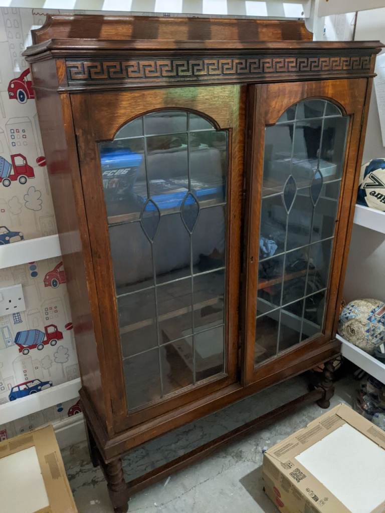 Wooden Vintage Glass Cabinet