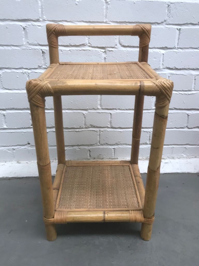 Vintage  rattan Bedside / side table 