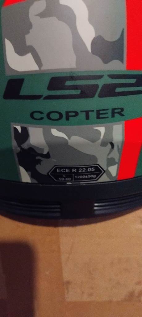 MOTORBIKE HELMET LS2 COPTOR UK SIZE LARGE