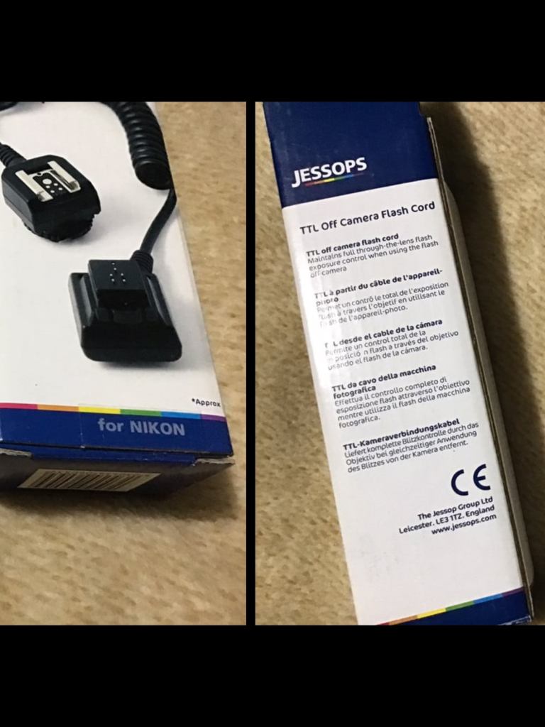 DEDICATED FLASH LEAD For NIKON CAMERAS, NEVER USED (TTL)      REDUCED 