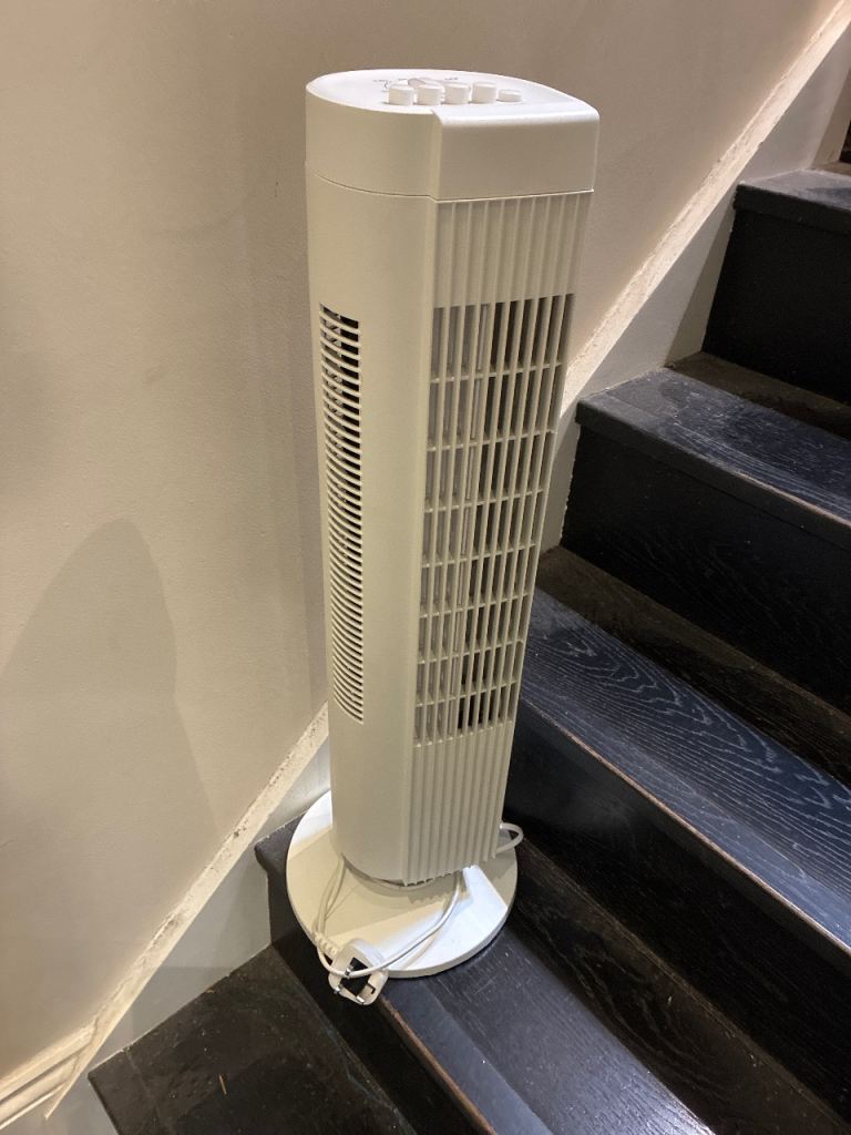 Medium size oscillating tower fan with timer