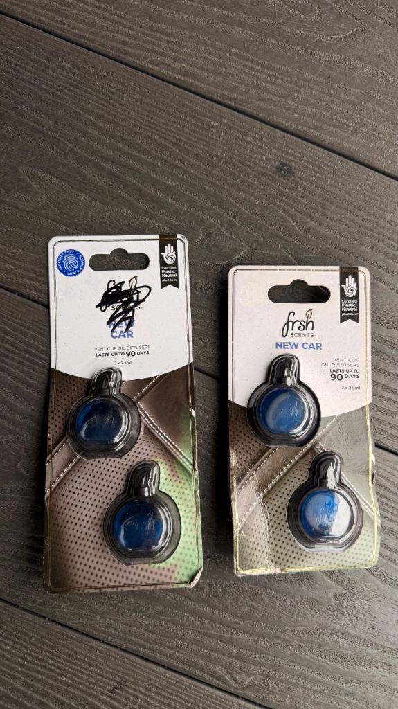 2X FRSH 2PK Vent Clip Air Freshener New Car