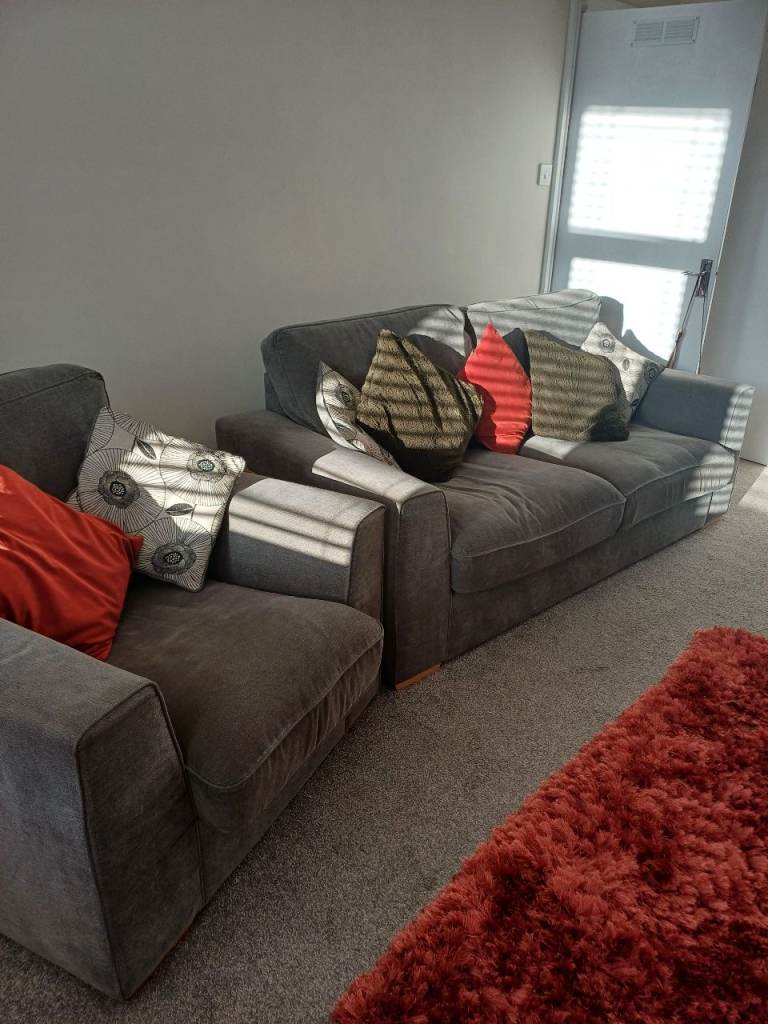 Grey  Sofology sofa and armchair.
