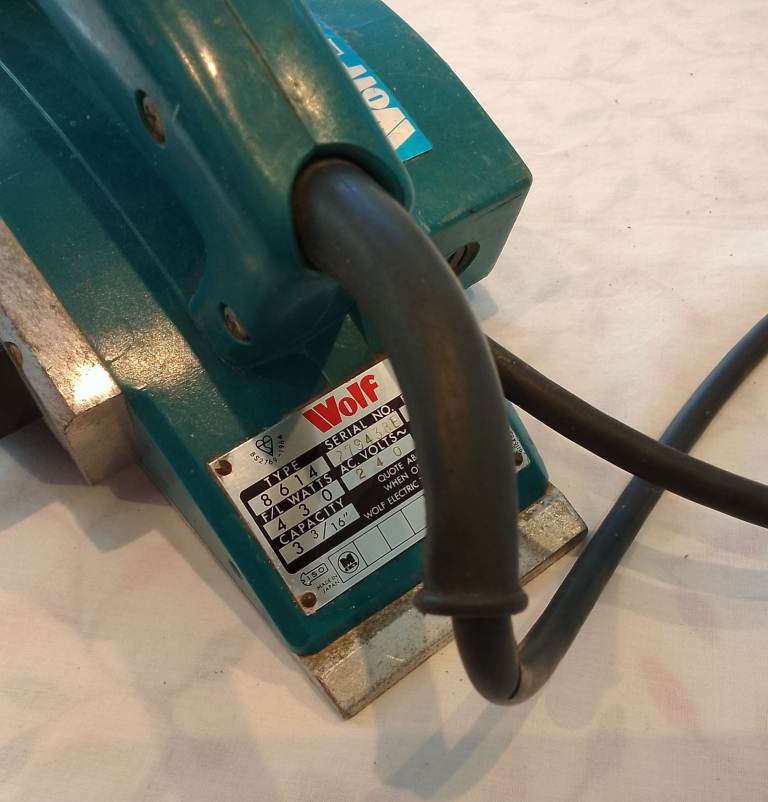 "Wolf" Electric Planer  Type 8614 made in Japan