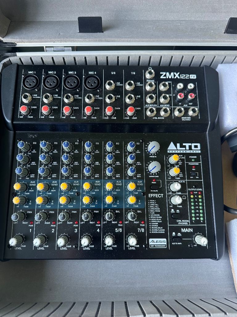 Alto ZMX22 Analogue Mixer in Flight Case – As New 