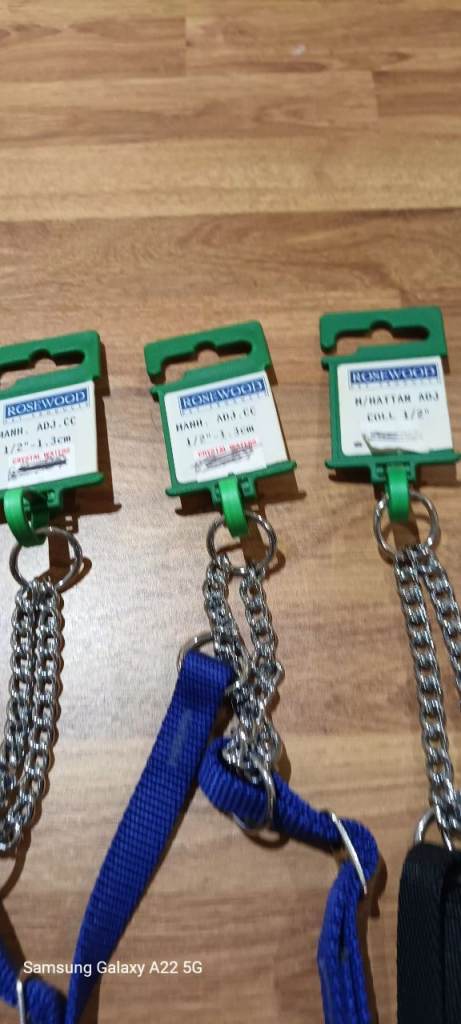 Brand new half check dog collars 