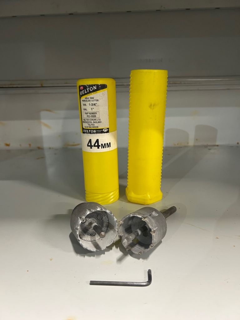 A range of Relton porcelain hole cutters & hole saws available