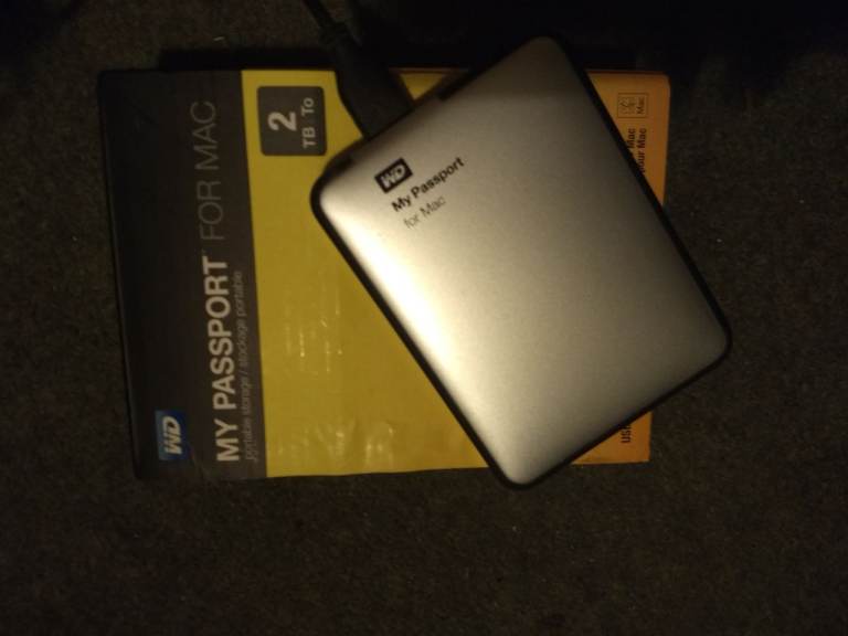 WD My Passport for Mac/Windows 2TB External Hard Drive.