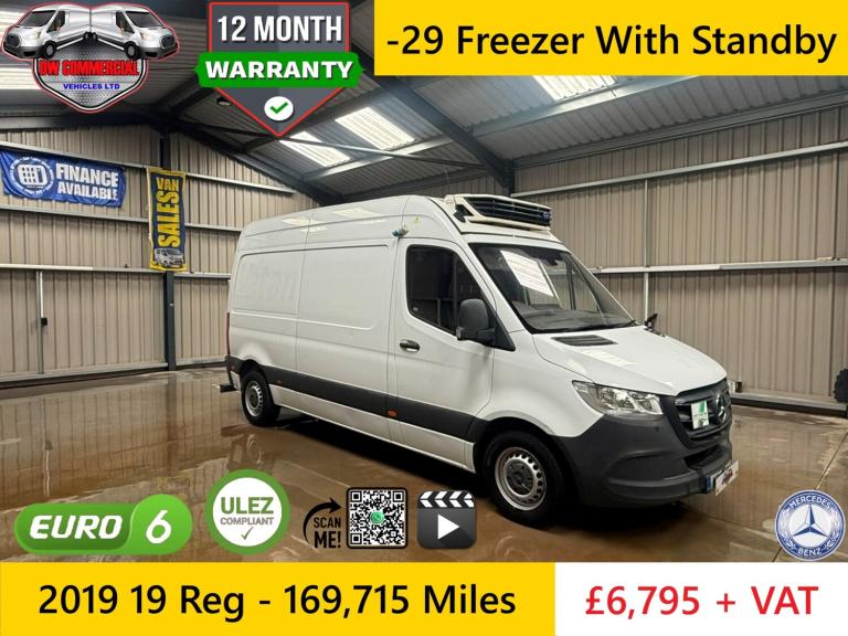 2019 19 Reg Mercedes Sprinter 2.1CDI 314 Progressive CDI Freezer + VAT