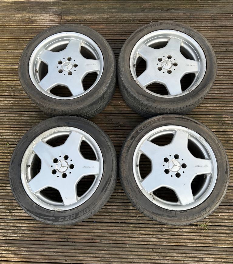 GENUINE MERCEDES AMG 18” MONOBLOCK ALLOY WHEELS SET STAGGERED A2204010802/902