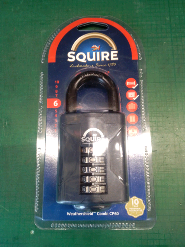Squire CP60 All Weather Combo Lock 