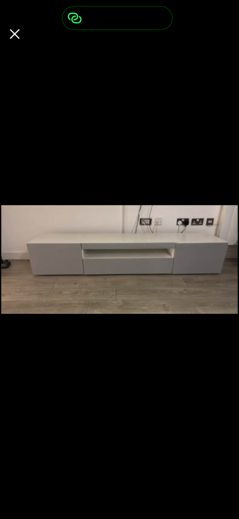 Grey TV Unit / Media Console - Good Condition