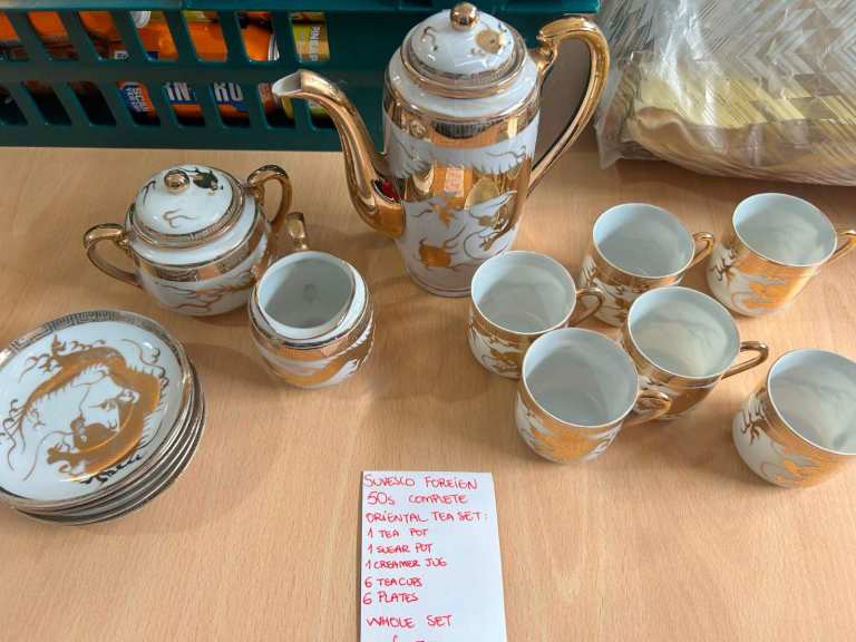 Suvesco Vintage Oriental Tea Set – Full 13-Piece Set