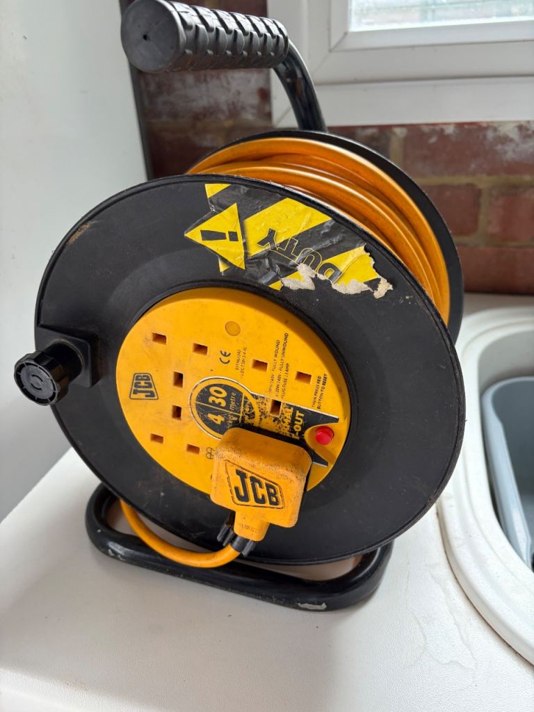 JCB Electric Cable Reel - 4 Sockets, Used Condition
