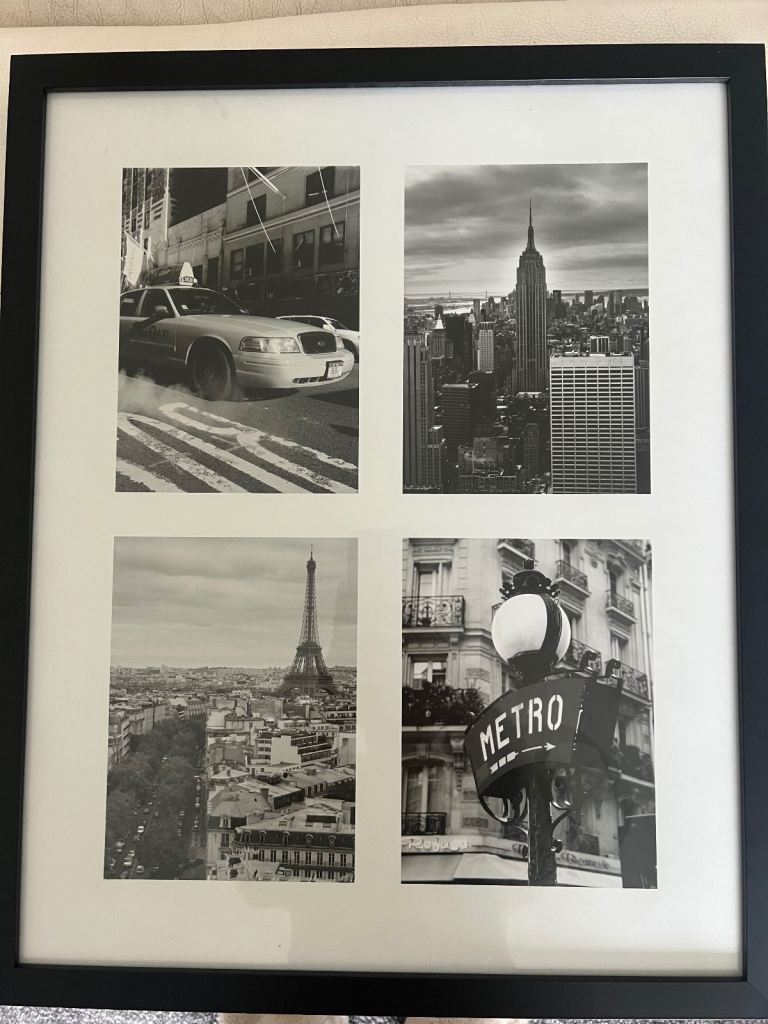 Wall-hung picture and picture frame